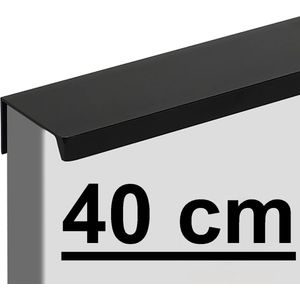 Lade handvaten - Verborgen Handgrepen - Roestvrij Staal - Keuken Kast - Badkamer Meubilair - Kleur: Zwart -Afmeting: 40 cm