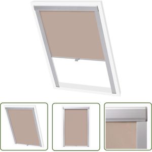 The Living Store Verduisterend Rolgordijn - Beige - Velux S08/608