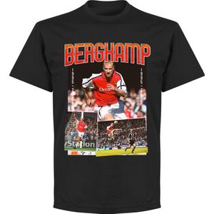 Bergkamp Arsenal Old Skool T-Shirt - Zwart - 5XL