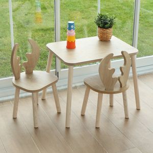 Eethoek set kinderen - Kindertafel met 2 Stoelen - Peuters tafel - Montessori