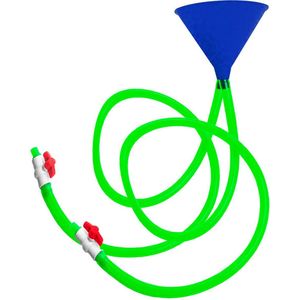 ORIGINAL CUP - Dubbele trechter bierpijp blauw groen
