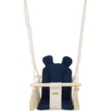 Baby Schommel - Hout - Crème Marine Blauw - Tot 20 Kg