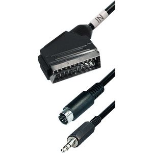 S-VHS en 3,5mm Jack (m) naar Scart (m) kabel / zwart - 5 meter