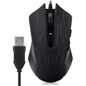 Stille gaming muis met USB-bedrading voor desktop en laptop - Ergonomisch ontwerp met verstelbare grip voor pc gaming - G6 15 m 6-versnellingen .