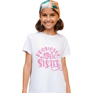 grote zus - Kinder T-Shirt - Wit - Maat 122 /128 - T-Shirt leeftijd 7 tot 8 jaar - Grappige teksten - Cadeau - Shirt cadeau - verjaardag -