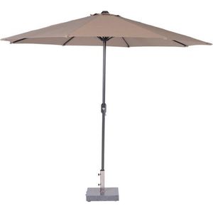 Garden parasol Ø300 cm carbon black/ taupe/donker grijs