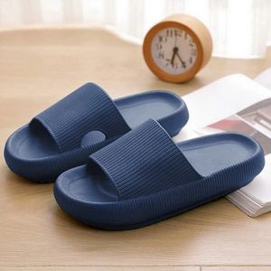 Klikkopers® - Cloud Slides - Slippers - Badslippers - Sloffen - Verdikte - Lichtgewicht - Super Zacht aan je Voeten - Anti-Slip - Blauw - 40-41