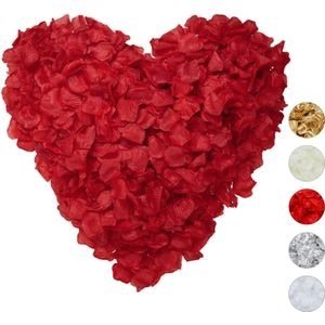 relaxdays rozenblaadjes - 3000 stuks - rozen bladeren - confetti - decoratie - huwelijk Bordeaux