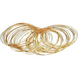 100x gouden verkleed plastic armbanden - Carnaval 1001 nacht thema sieraden voor verkleedkleding