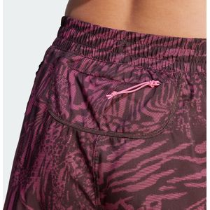 adidas Performance Run Icons 3-Stripes Allover Print Hardloopshort - Dames - Bruin- L 4