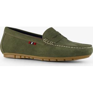 Hush Puppies leren dames mocassins kaki - Groen - Uitneembare zool - Maat 38