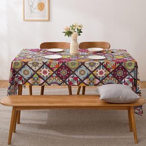 Tafelkleed, tafelkleed kleurrijk Bohemen, tafelkleden -100% katoen, rechthoekig, 140 x 240 cm (paisley