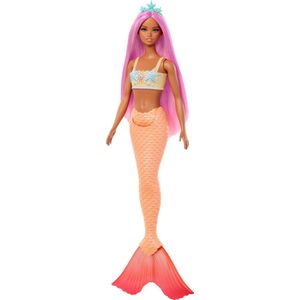 Barbie A Touch of Magic - Oranje zeemeermin staart - Barbiepop