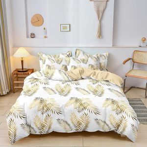 Inovra ® Beddengoed Set met Bladeren en Bloemenpatroon van Microvezel voor Comfort