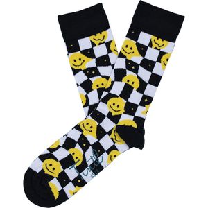 Tintl socks unisex sokken | Black & white - Smiley (maat 41-46)