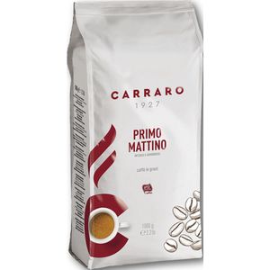 Carraro Primo Mattino - 1kg Koffiebonen - Voor espresso en cappuccino - Intens en smaakvol - Italiaanse koffiebrander uit Vicenza - Voor Delonghi, Siemens, Jura, Moccamaster, Krups, Philips, Sage koffiezetapparaten