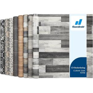 FLOORDIREKT PVC-Vloeren - Cuban Oak 909M - Vinyl Vloeren - Tegeloptiek - Dikte 2,8 mm - 200 x 500 cm