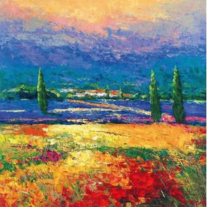 Kunstdruk Madjid - Provence II 70x70cm