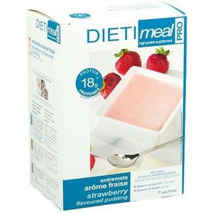 Dieti Aardbeien Shake/Pudding - 7 stuks - Maaltijdvervanger