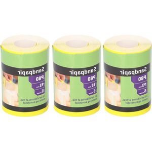 3 Stuks 80 Grit Keramische Alumina Oxide Schuurpapier Rollen voor Houtbewerking