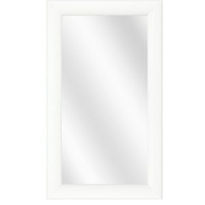 Spiegel met Ronde Houten Lijst - Wit - 20x50 cm