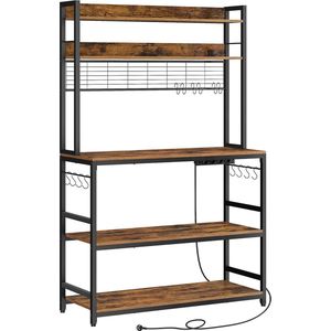 Keukenplank – Met roosterblad vintage bruinzwart