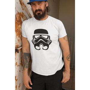Rick & Rich - T-Shirt Stormtrooper - T-Shirt Star Wars - Wit Shirt - T-shirt met opdruk - Shirt met ronde hals - T-shirt Man - T-shirt met ronde hals - T-shirt maat L
