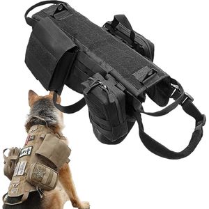 Tactisch honden harnas - zakjes - utility - universeel - comfortabel - verstelbaar - vest - hondenvest