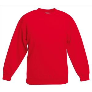 Fruit of the Loom - Kinder Classic Set-In Sweater - Rood - 122-128