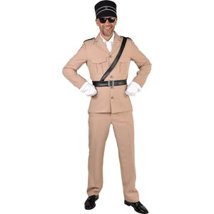 Magic By Freddy's - Politie & Detective Kostuum - Marechaussee Van Saint Trope - Man - Wit / Beige - XL - Carnavalskleding - Verkleedkleding