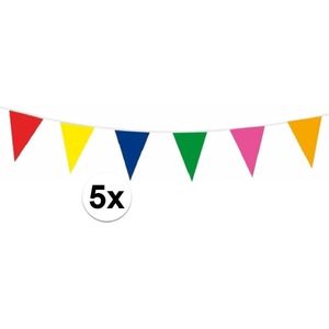 Vlaggenlijn Gekleurd 50 Meter Feestversiering Verjaardag Voor Binnen En Buiten
