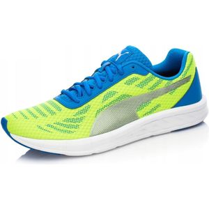 Puma Meteor Heren Sportschoenen - Neon Geel/Zilver - Maat 43 - Running - Fitness