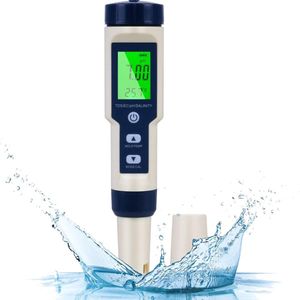 PH meter - 5 in 1 Watermeter - TDS Meter - Waterkwaliteit Meten - PPM Meter - Deeltjesmeter - Zoutgehalte - EC - Temparatuur Meter