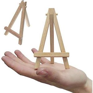 Useme Mini Houten Artiest Ezel - Driehoek - Kaartenhouder - Stand Display - woonaccessoires - creatief - 8x15 cm