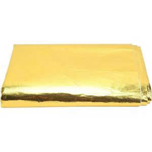 Zelfklevend Reflecterend Goud Hoge Temperatuur Hitteschild Wrap Tape Thermische Isolatie voor Het Omwikkelen van Draden Brandstofleidingen (Goud)