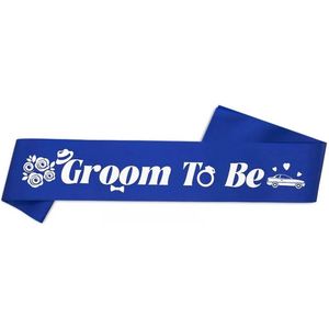 Sjerp Groom to Be blauw met witte letters - vrijgezellenfeest - sjerp - groom - bruidegom - trouwen - huwelijk