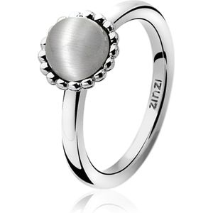 ZINZI zilveren ring grijs ZIR793G