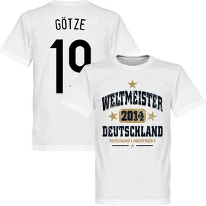 Duitsland WK 2014 Weltmeister Götze T-Shirt - XS