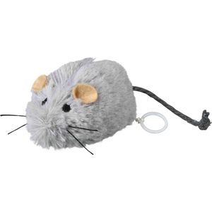 Trixie opwindbare pluche muis met catnip (8 CM)