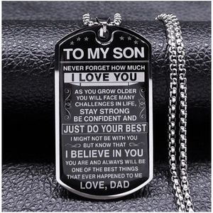 Zoëies voor mijn zoon ketting zilverkleurig - vader - familie - to my son - geloof in jou