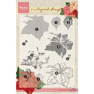 Marianne Design Stempel Layering Tinys poinsettia TC0859