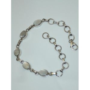 Zilveren dames armband met parelmoer