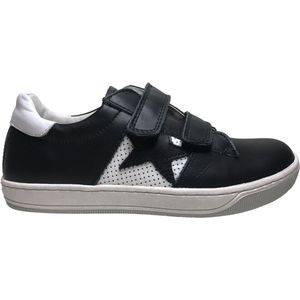 Naturino - mt 34 - velcro's ster lederen sneakers - Andy - zwart wit