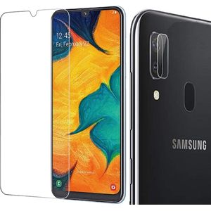 Screenprotector geschikt voor Samsung Galaxy A30 - Camera Screen Protector Glas