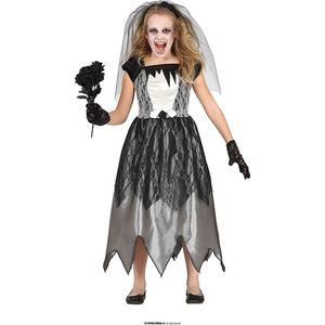 Fiestas Guirca - Ghost bride meisjes (7-9 jaar) - Carnaval Kostuum voor kinderen - Carnaval - Halloween kostuum meisjes