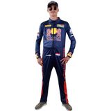 Formule 1 Kostuum | Supersnel Formule 1 Race Overall Max | Man | Maat 54 | Carnaval kostuum | Verkleedkleding