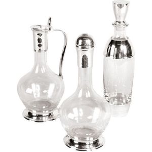 Eichholtz set van 3 glazen karaffen - decanteerset voor wijnen