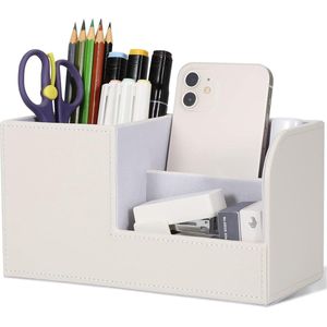 Pennenhouder bureau - kantoorpotloodhouder organizer desktop-bureau-accessoires kantoorbenodigdheden organisatiedecor (wit)