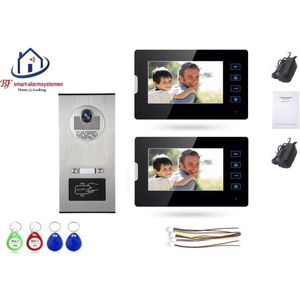 Home-Locking videofoon met 2 binnen panelen.DT-1477-1-2