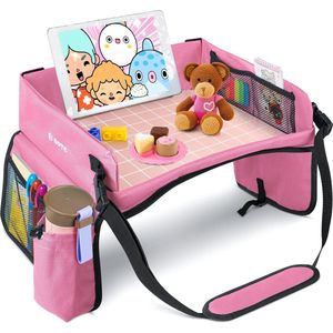 BOTC Auto organizer kinderen - Reistafel voor Kinderen - Opvouwbaar - Auto Organizer - Roze